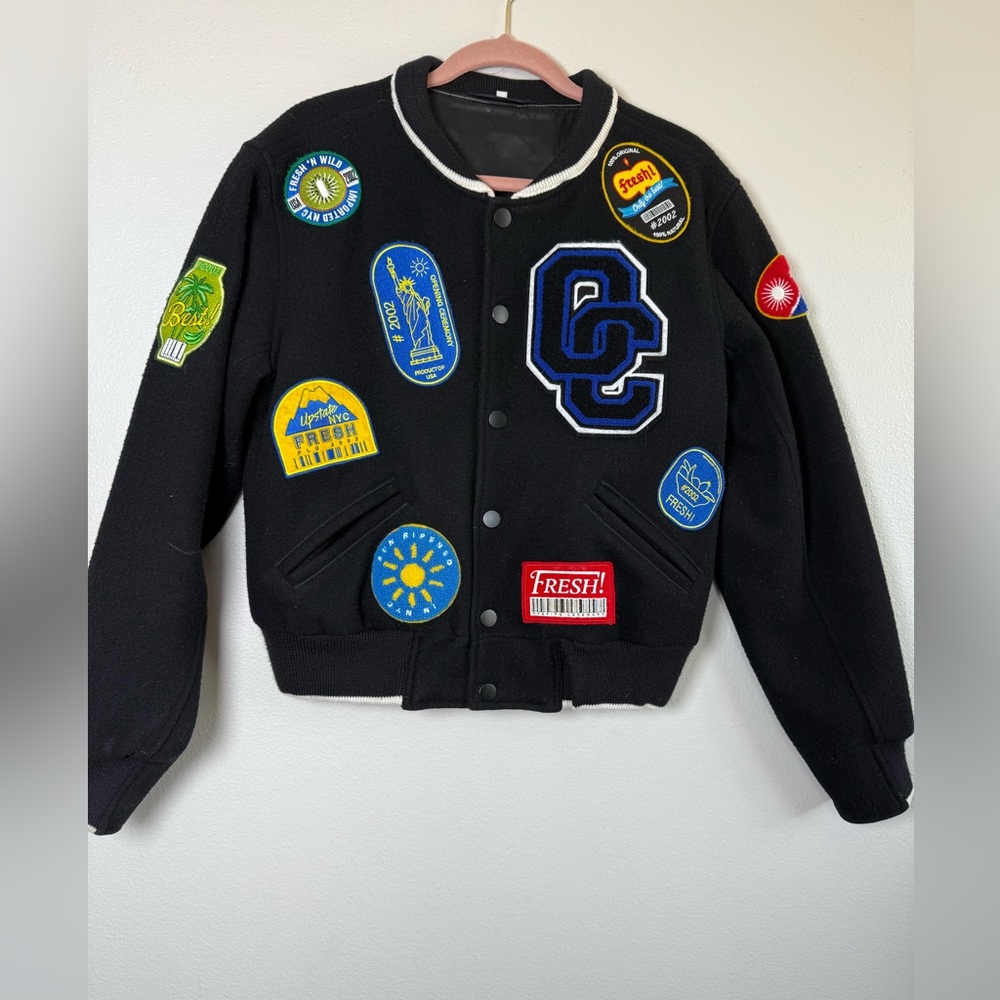 Opening Ceremony Black Patchwork Jacket - image 1